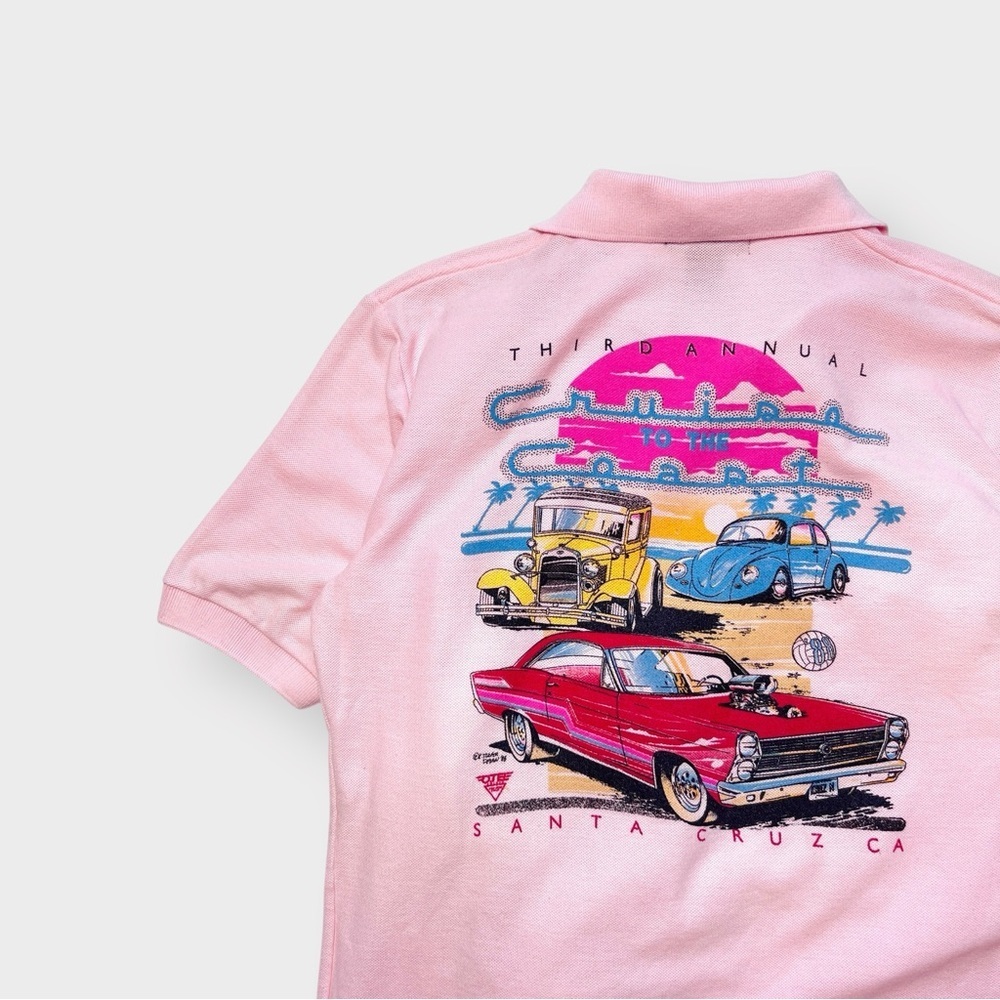 Vtg 1988 Cruise Coast Director Shirt, K. Telfer, Surf Santa Cruz Hot Rod O.Tee L - Picture 3 of 6